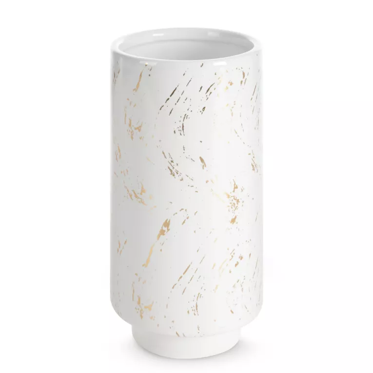 Wazon dekoracyjny ARIELA 2 zdobiony przecieranym wzorem