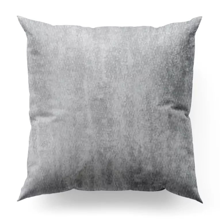 Poszewka szyta MATTEO srebrna z grubotkanej nowoczesnej tkaniny z błyszczącym nadrukiem