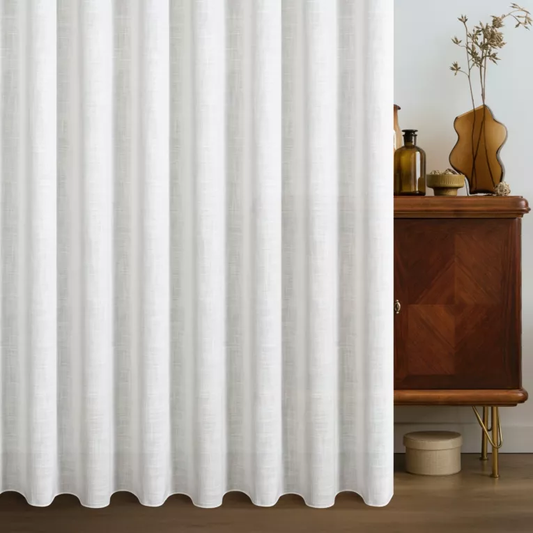 Zasłona szyta na przelotkach kremowa W STYLU EKOLOGICZNYM