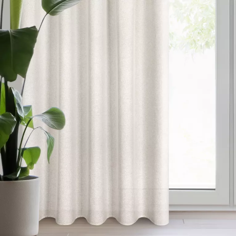 Zasłona beżowa w stylu eko 135x270 taśma ERIS