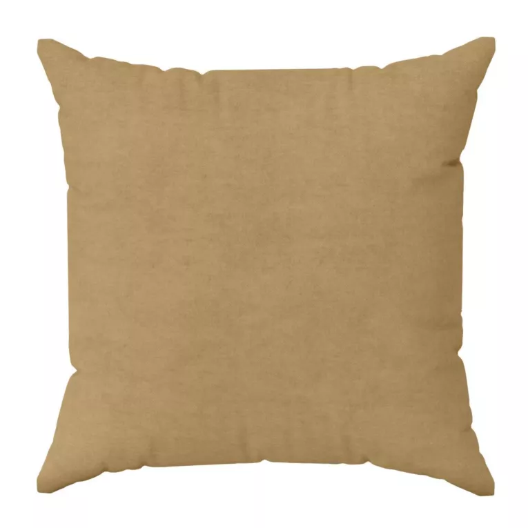 Poszewka szyta DORA - HIT ciemnobeżowa z miękkiej tkaniny o welurowej strukturze