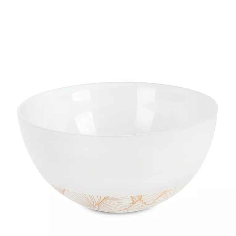 LIMITED COLLECTION Misa LUNA biało-złota z malowanego szkła artystycznego  BLASK BIELI