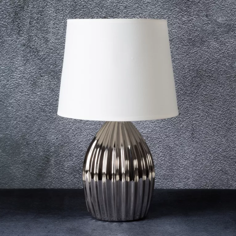 Lampka ceramiczna dekoracyjna VENA zdobiona wytłaczanym wzorem