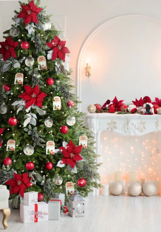 Zestaw ozdób choinkowych 124 szt.  ŚWIĄTECZNE MARZENIE