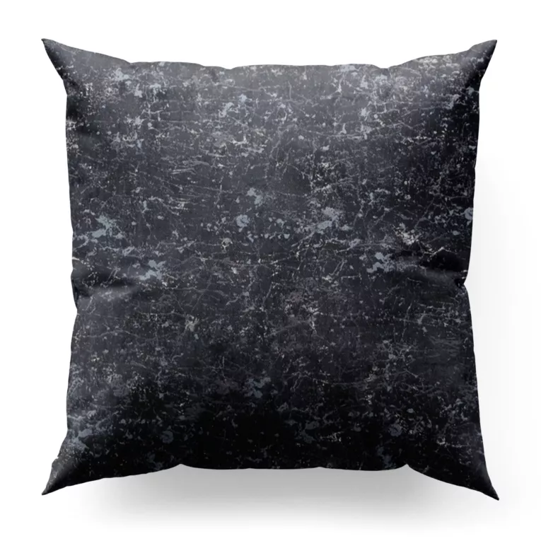 Poszewka szyta grafitowa miękka tkanina welwetowa, ze złotym marmurowym nadrukiem