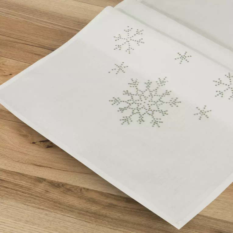 Bieżnik świąteczny JUDITH z aplikacją z połyskliwych cyrkonii