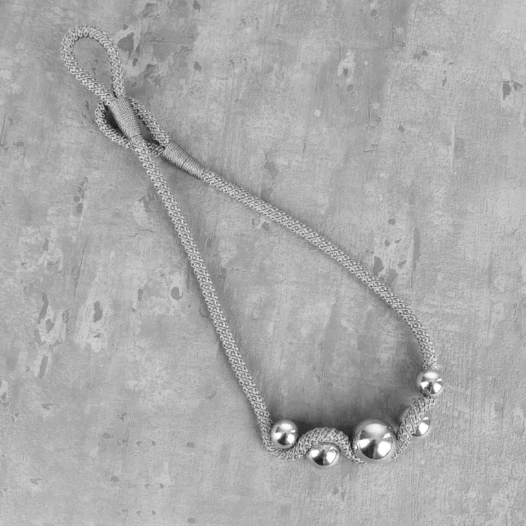 Dekoracyjny sznur do zasłon MALI upinacz ze zdobieniem z koralików