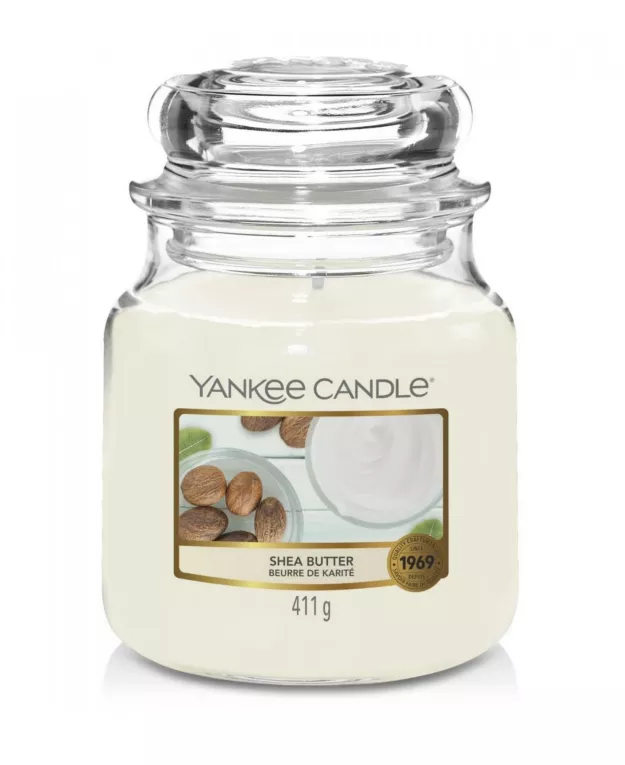 YANKEE CANDLE - Średnia świeca zapachowa w słoiku - Shea Butter