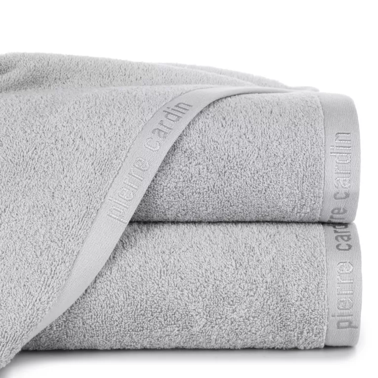 PIERRE CARDIN Ręcznik EVI w kolorze srebrnym, z żakardową bordiurą