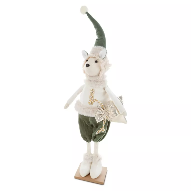 Figurka świąteczna dekoracyjna w pastelowych odcieniach