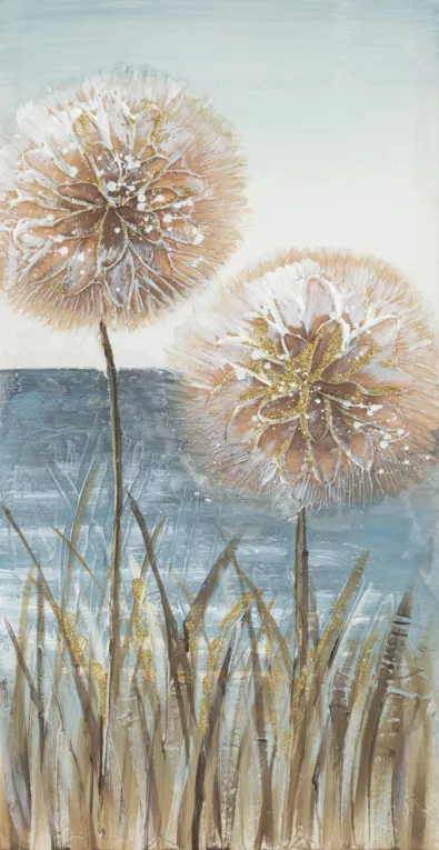 Obraz AIR 1 ręcznie malowany na płótnie dmuchawce nad brzegiem morza