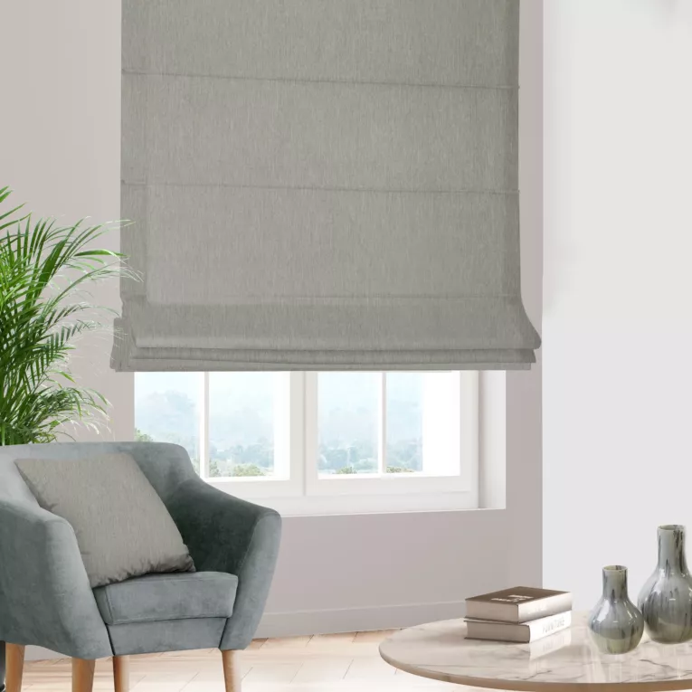 Roleta rzymska naturalna z miękkiej tkaniny z efektem melanżu