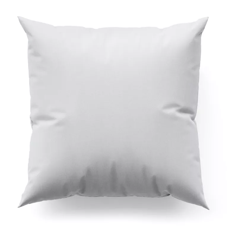 Poszewka szyta jasnokremowa z miękkiej tkaniny o naturalnym splocie w stylu ekologicznym