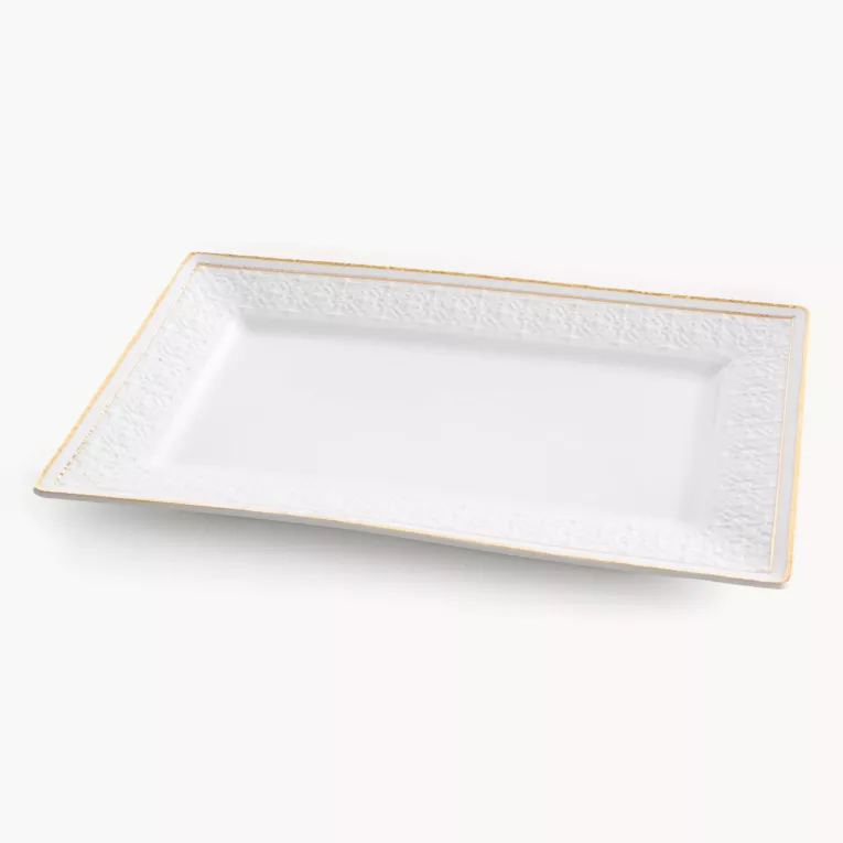 Patera dekoracyjna zdobiona subtelnym wytłaczanym wzorem OLIVIA  - kolekcja AMAROSA