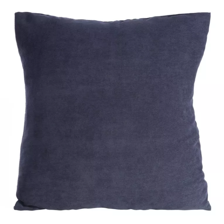 Poszewka na poduszkę 45x45 cm o strukturze sztruksu granatowa JULIE