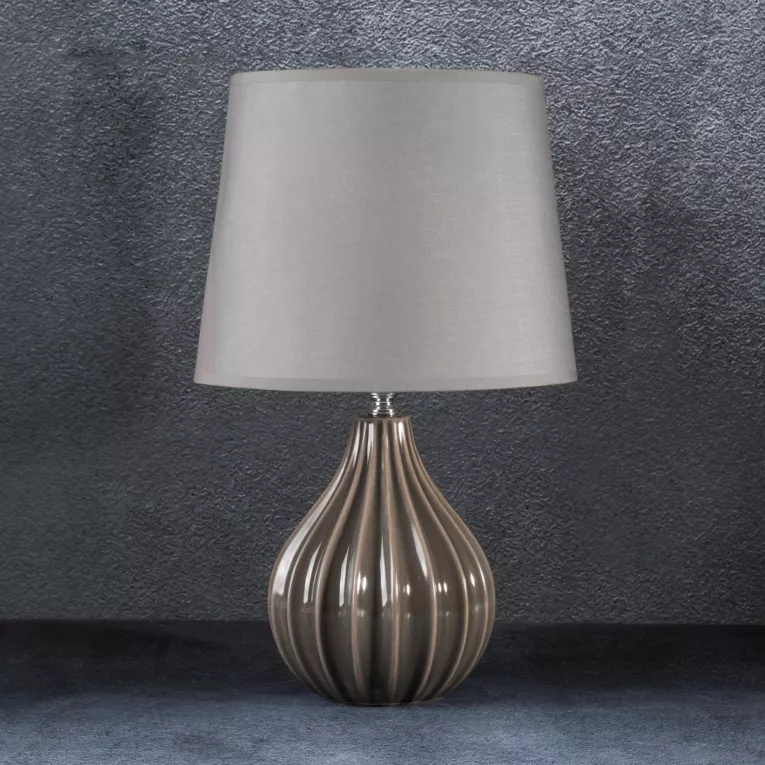Lampka ceramiczna dekoracyjna ALFA zdobiona wytłaczanym wzorem