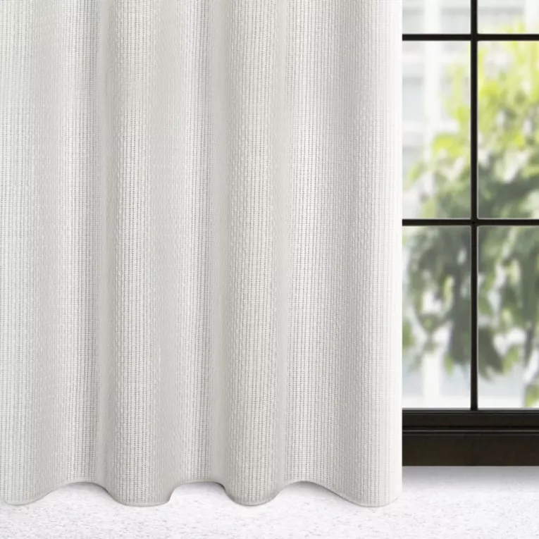 Zasłona biała w stylu eko 140x250 cm przelotka - MADISON