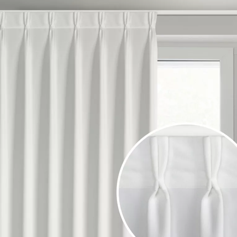 Zasłona biała z welwetowej tkaniny 80x270 cm (wymiar podany na gotowo) system flex - MELANIE