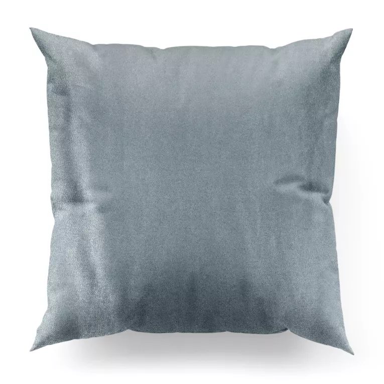 Poszewka szyta srebrna z błyszczącej tkaniny zaciemniającej