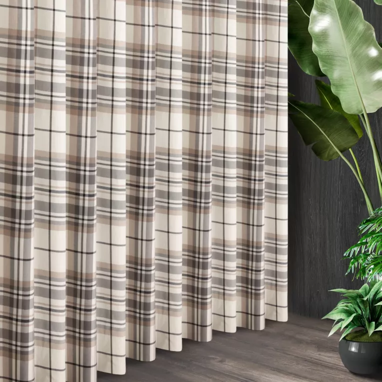 Tkanina zasłonowa  miękka w dotyku w stylu Eko