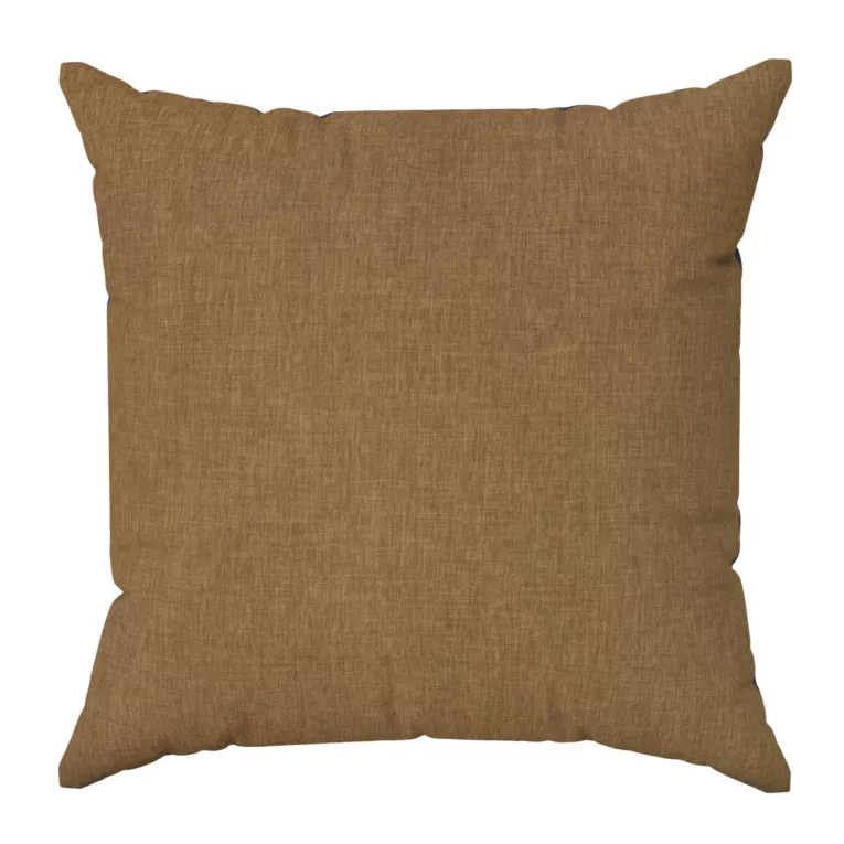 Poszewka szyta złota z tkaniny zaciemniającej typu dimout o naturalnym splocie, z efektem melanżu