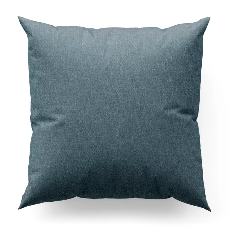 Poszewka szyta niebieska z tkaniny o naturalnym splocie w stylu eko