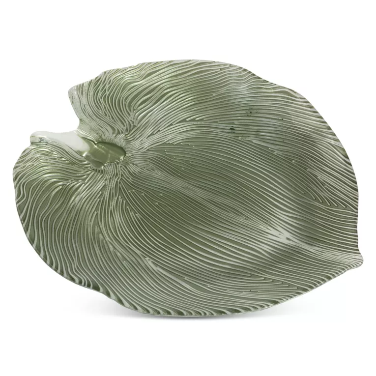 TERRA COLLECTION Patera MONTENEGRO ze szkła artystycznego w kształcie liścia