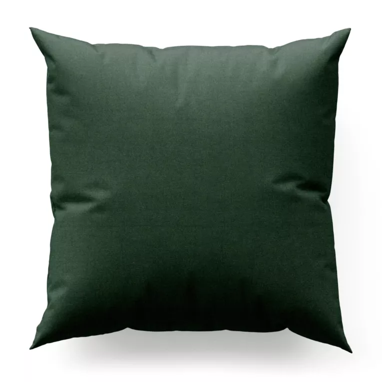 Poszewka szyta ciemnozielona z miękkiej tkaniny o welurowej strukturze