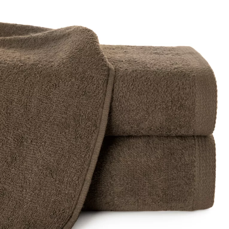 Ręcznik kąpielowy 50x90 cm bawełniany kolor brązowy 400 g/m2 GŁADKI 1