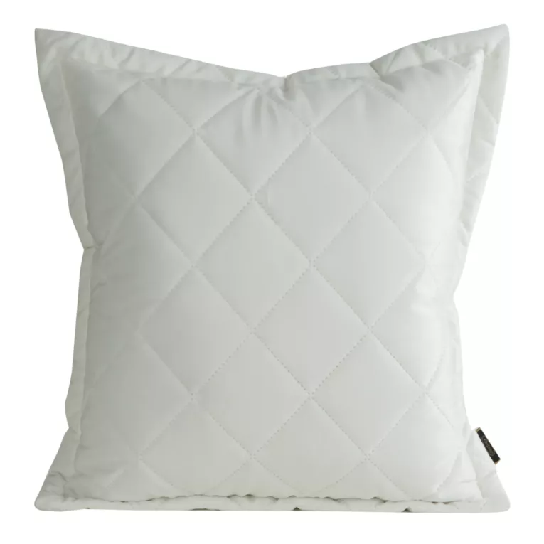 Poszewka KRISTIN1 z miękkiego błyszczącego welwetu przeszywana w geometryczny wzór