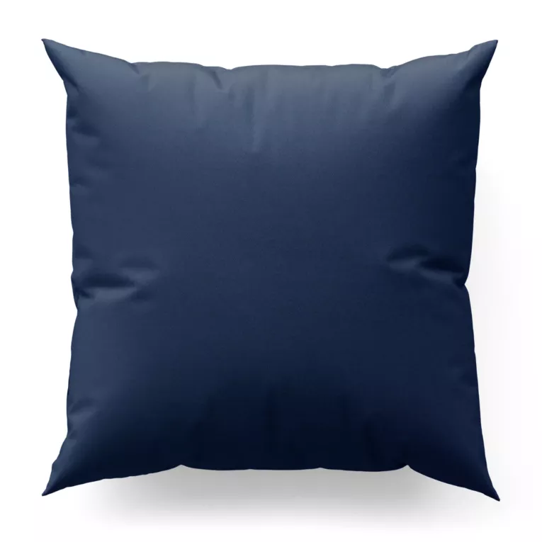 Poszewka szyta ciemnoniebieska z jednokolorowej gładkiej tkaniny
