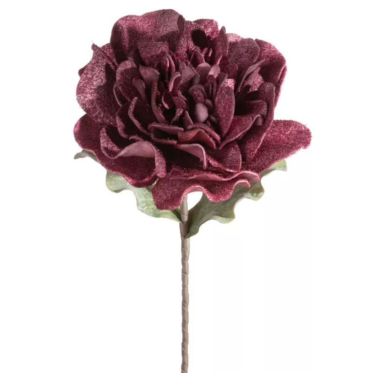 Kwiat sztuczny ciemnofioletowy z plastycznej pianki foamiran 70 cm