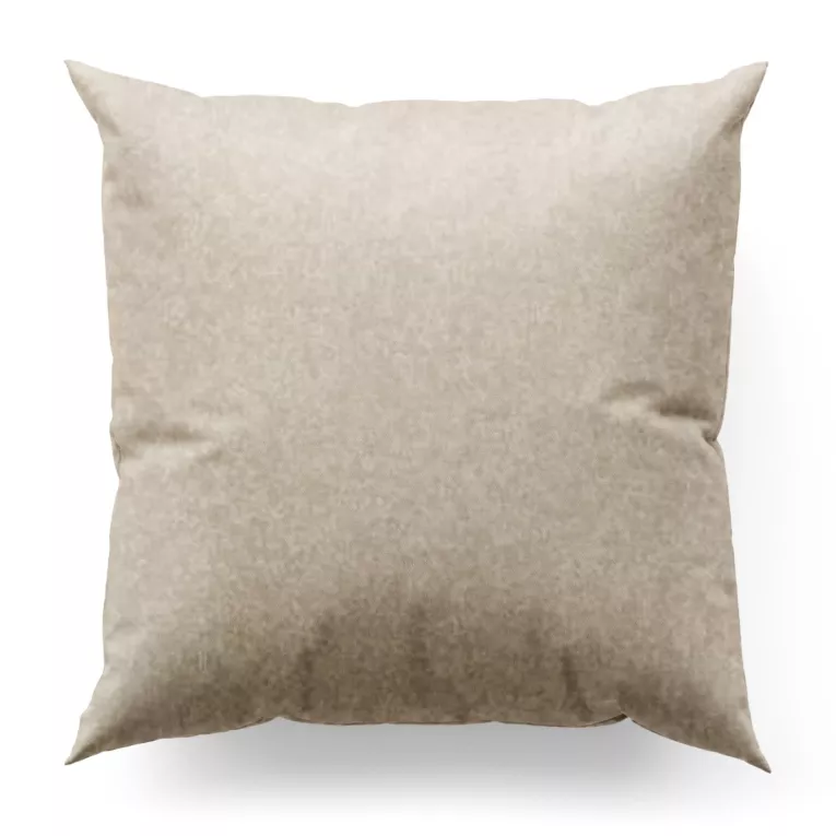 Poszewka szyta VISCAYA beżowa z melanżowej i miłej w dotyku tkaniny