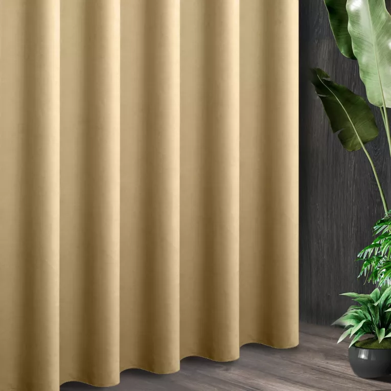 Tkanina zasłonowa ADORE gładka i miękka w dotyku o welurowej strukturze