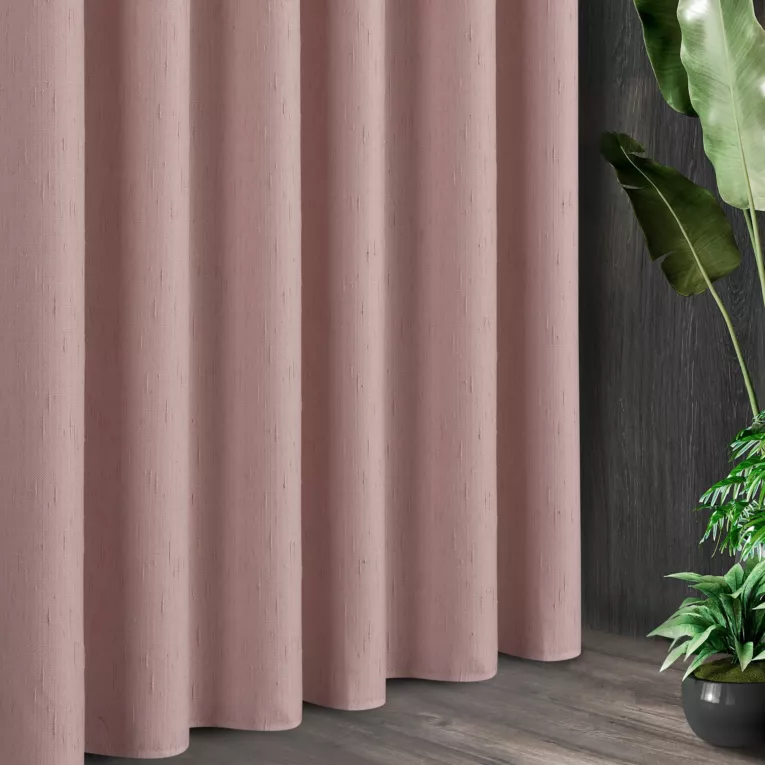 Tkanina zasłonowa w stylu eko, z efektem deszczyku