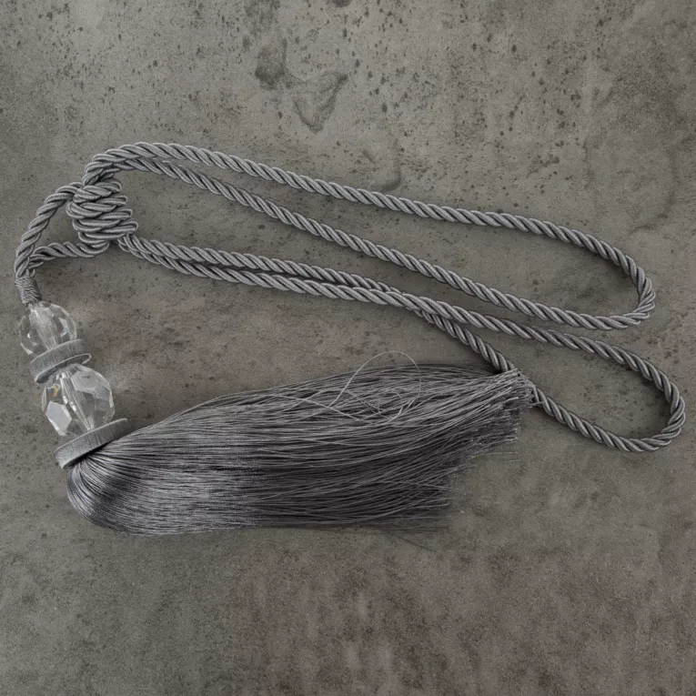 Dekoracyjny sznur do zasłon BARI zdobiony kryształkami i chwostem