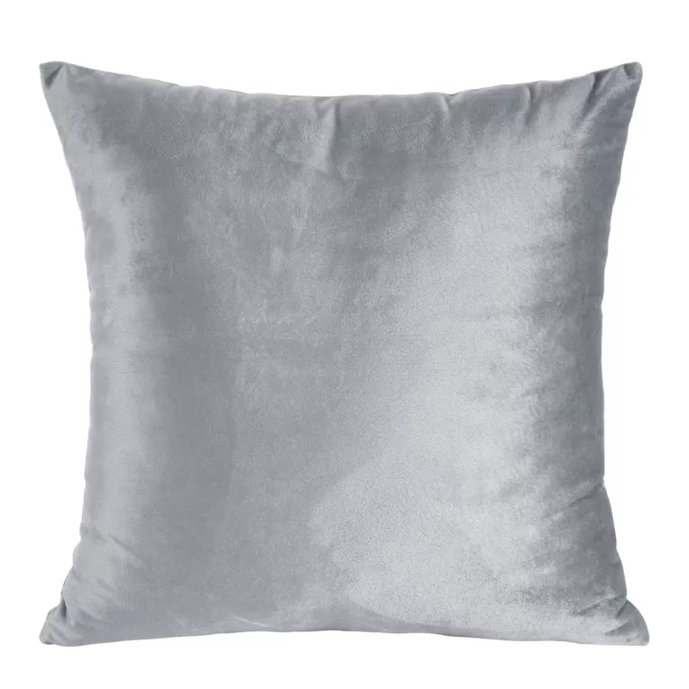 Poszewka na poduszkę 40x40 cm welwetowa srebrna z połyskiem miękka i puszysta MELANIE