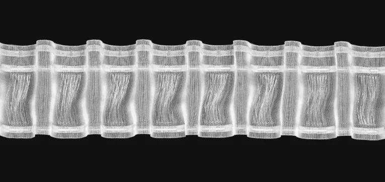 Taśma marszcząca tunelowa OŁÓWEK do firan i zasłon, marszczenie 1:2