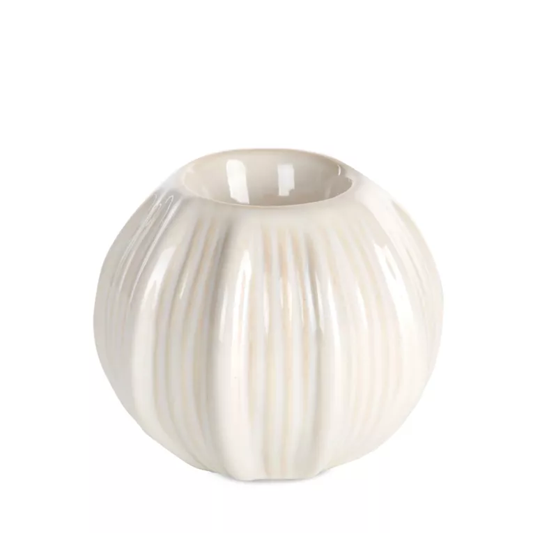 Świecznik dekoracyjny GARET z wytłaczanym wzorem