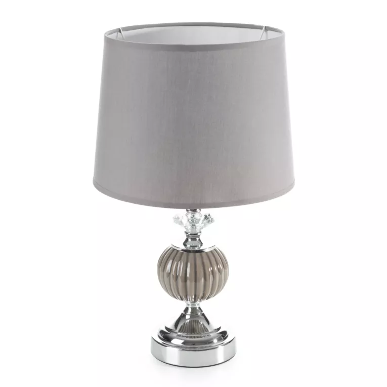 Lampka ceramiczna dekoracyjna EMILA zdobiona wytłaczanym wzorem