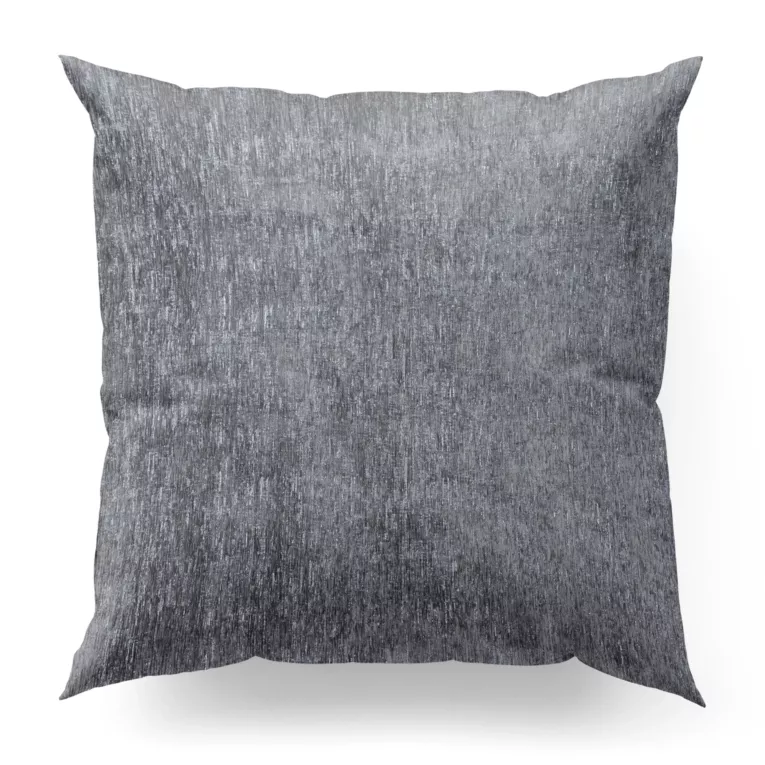 Poszewka szyta grafitowo srebrna z miękkiej, szenilowej tkaniny w prążki Italissima Eva Minge