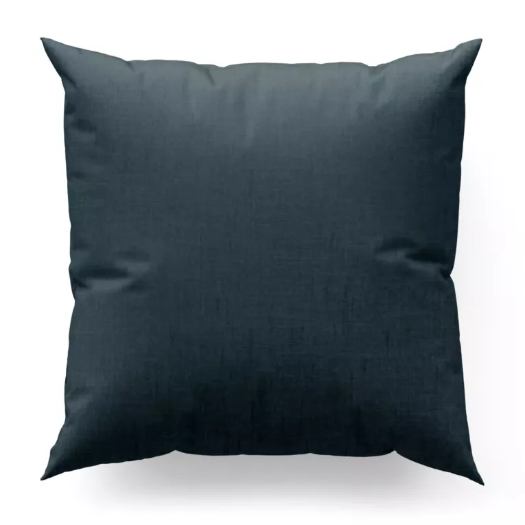 Poszewka szyta GEONOA granatowa z miękkiej tkaniny o naturalnym charakterze z widocznym ozdobnym splotem