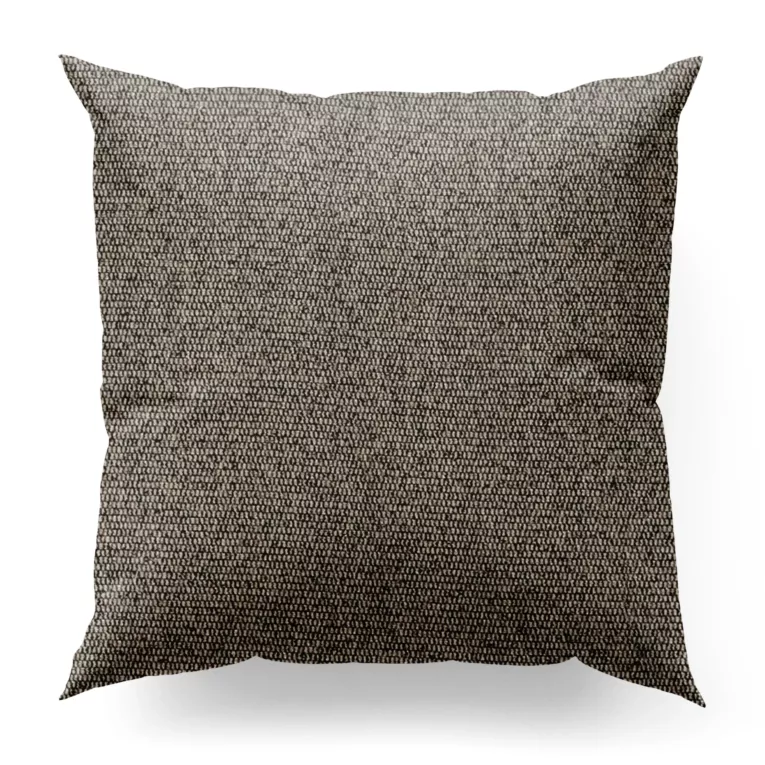 Poszewka szyta beżowo srebrzysta z melanżowej tkaniny o lekkim połysku