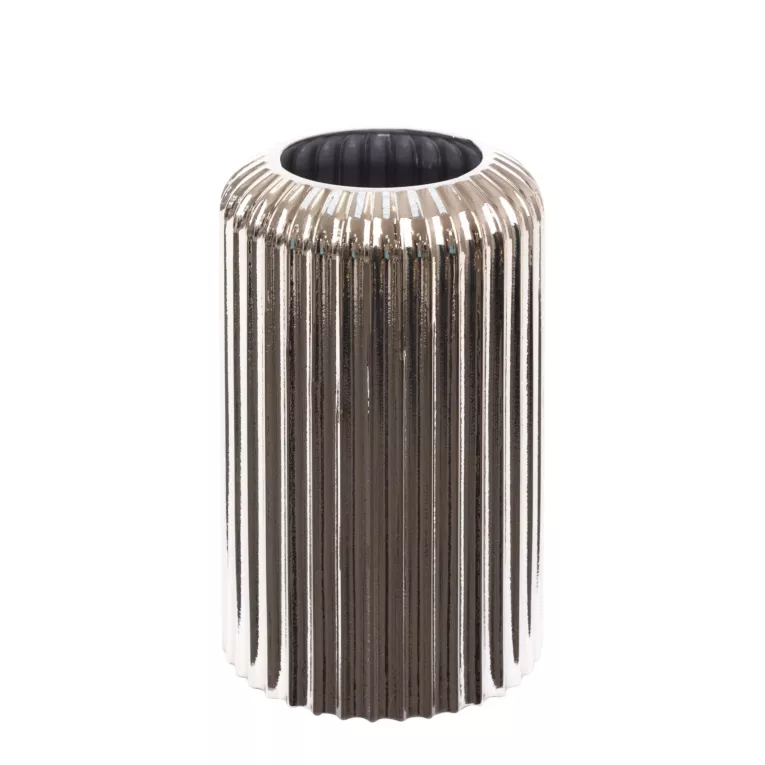 Wazon ze szkła artystycznego srebrny