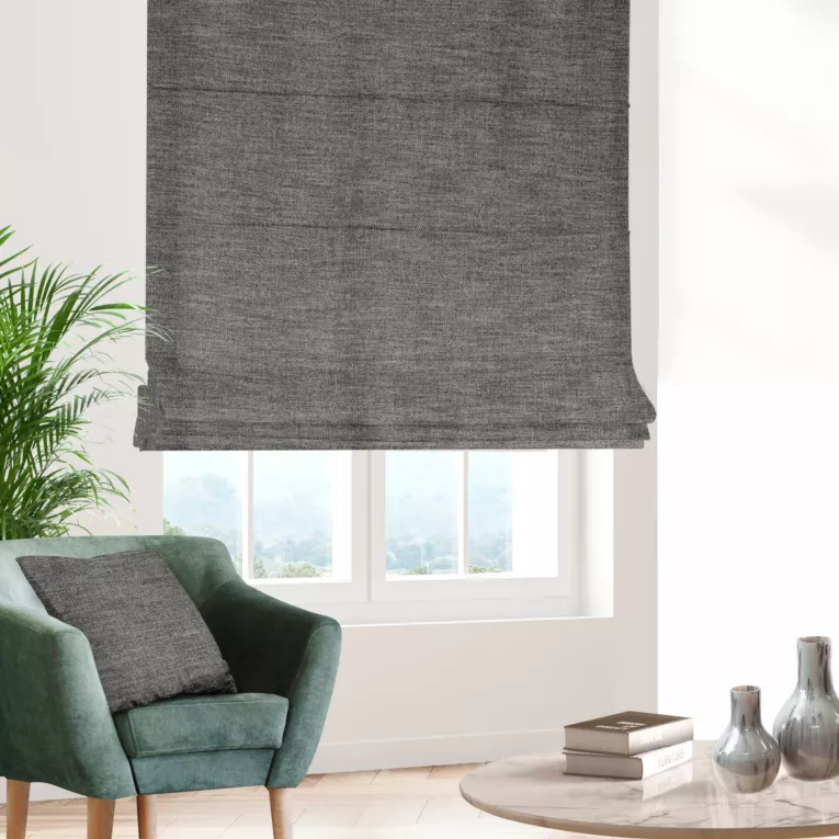 Roleta rzymska stalowa tkanina o naturalnym charakterze z efektem melanżu