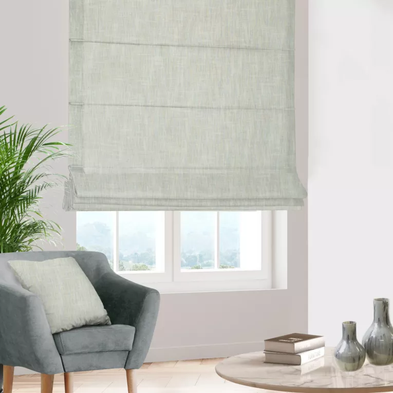 Roleta rzymska naturalna o naturalnym, luźnym splocie w stylu eko