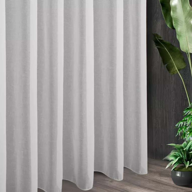 Tkanina firanowa gładka matowa etamina o naturalnym splocie