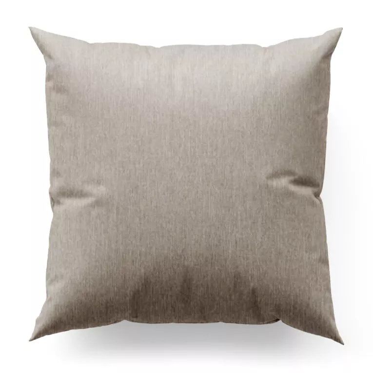 Poszewka szyta beżowa z miękkiej tkaniny z efektem melanżu