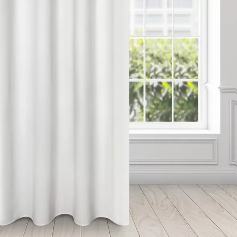 Zasłona biała z matowego welwetu 140x250 cm przelotka - MILO