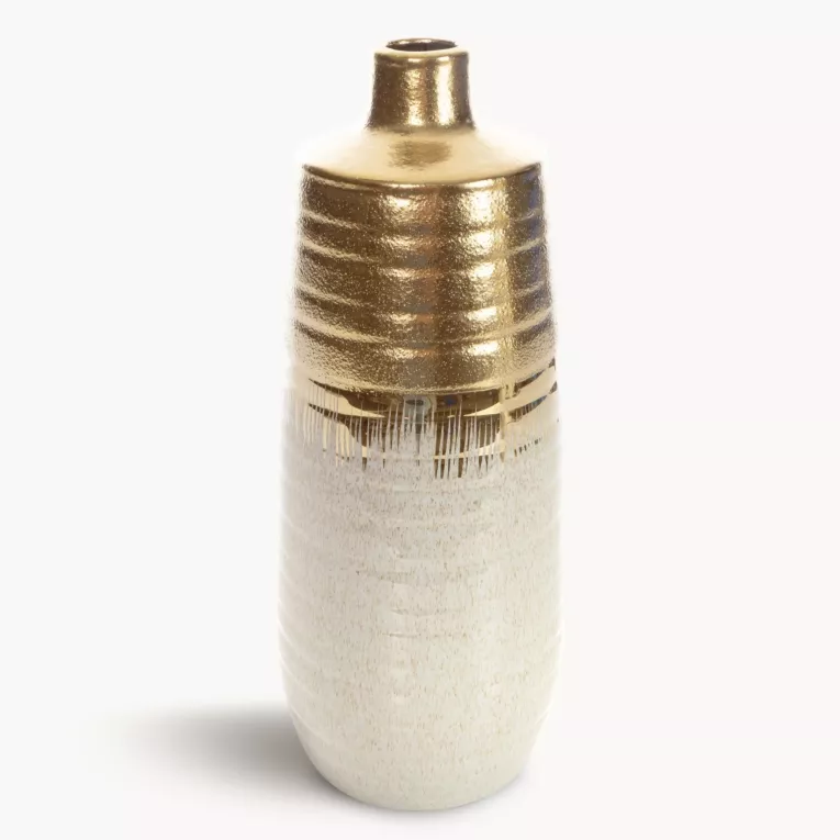 Wazon ceramiczny MAX 1 łączący fakturę granitu z lśniącą powierzchnią